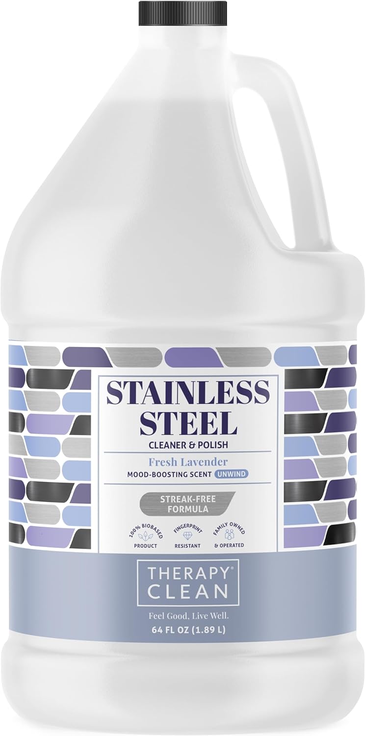 therapy Stainless Steel Cleaner Bulk Refill - 64 oz. - Streak-Free, Removes Fingerprints and Water Marks from Appliances and Grills - Image 1